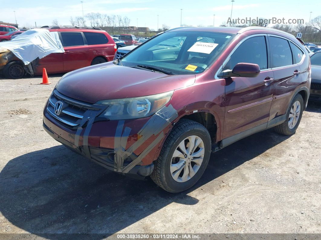 2012 Honda Cr-v Ex-l Maroon vin: 5J6RM3H77CL003358