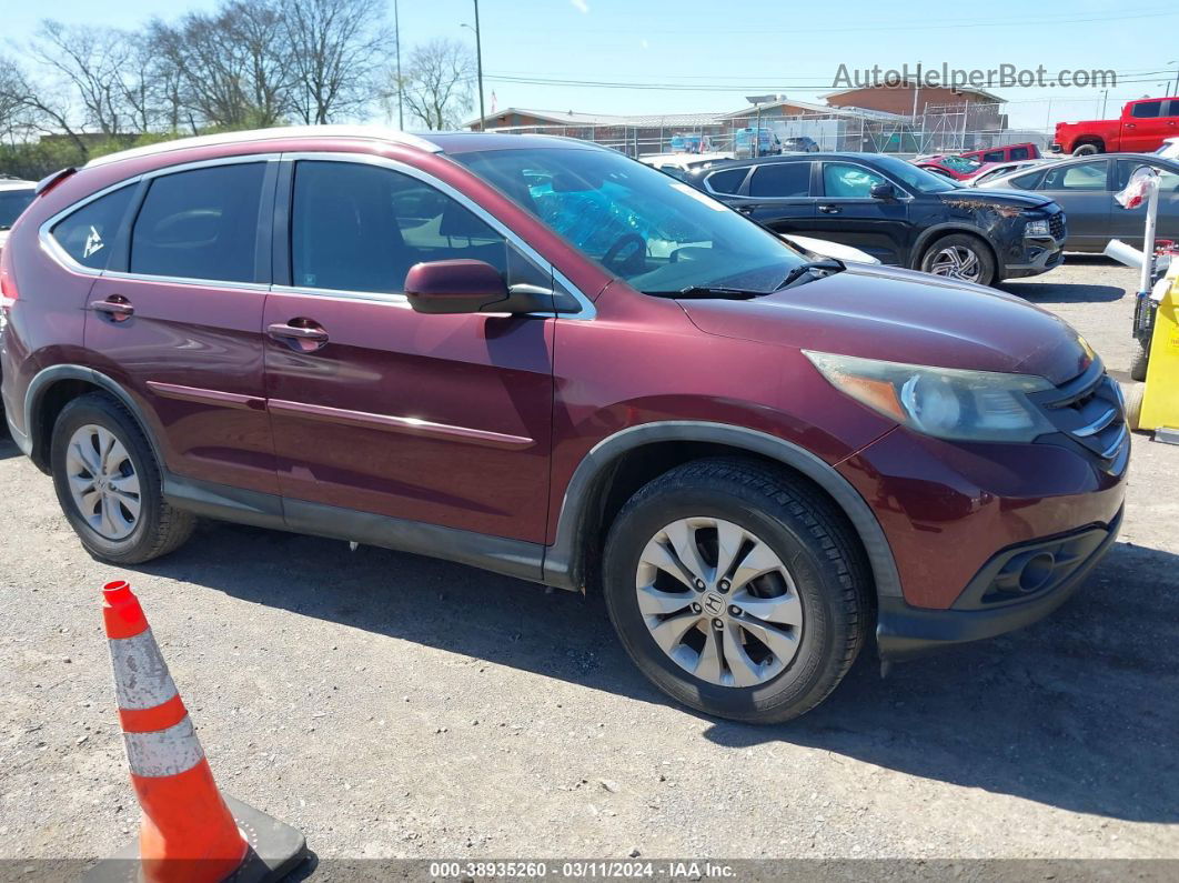 2012 Honda Cr-v Ex-l Maroon vin: 5J6RM3H77CL003358