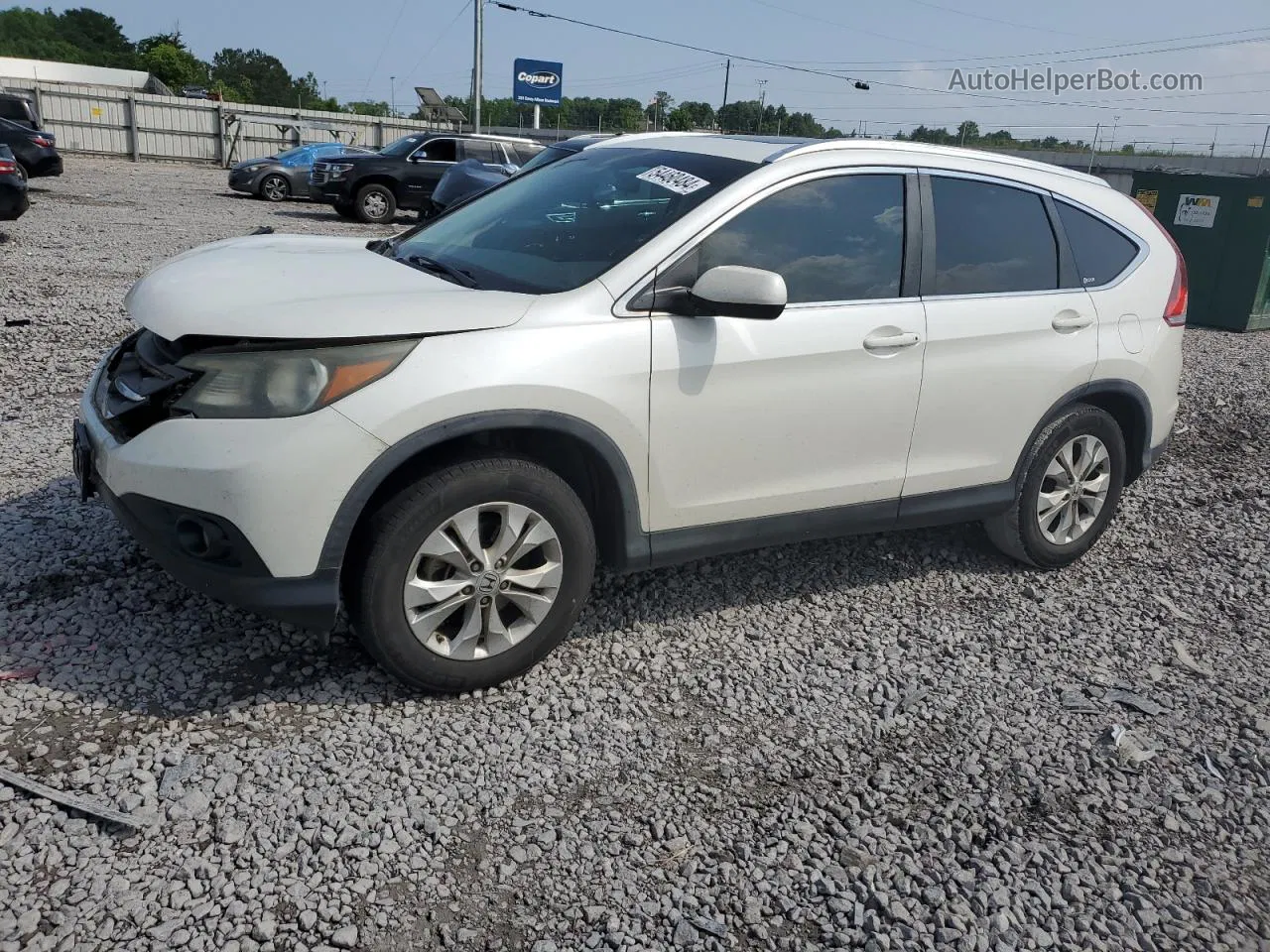 2012 Honda Cr-v Exl White vin: 5J6RM3H77CL026705