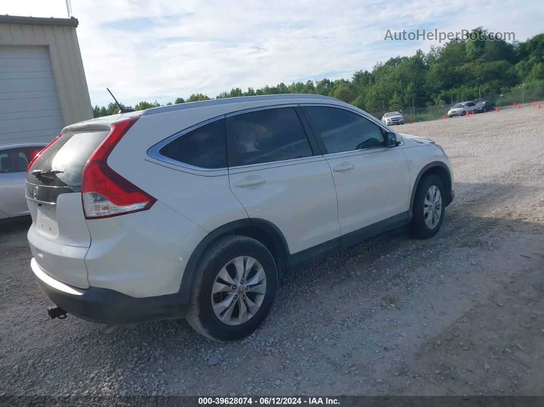 2013 Honda Cr-v Ex-l White vin: 5J6RM3H77DL038256