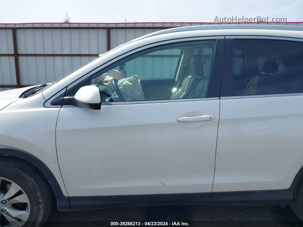 2013 Honda Cr-v Ex-l White vin: 5J6RM3H77DL046339