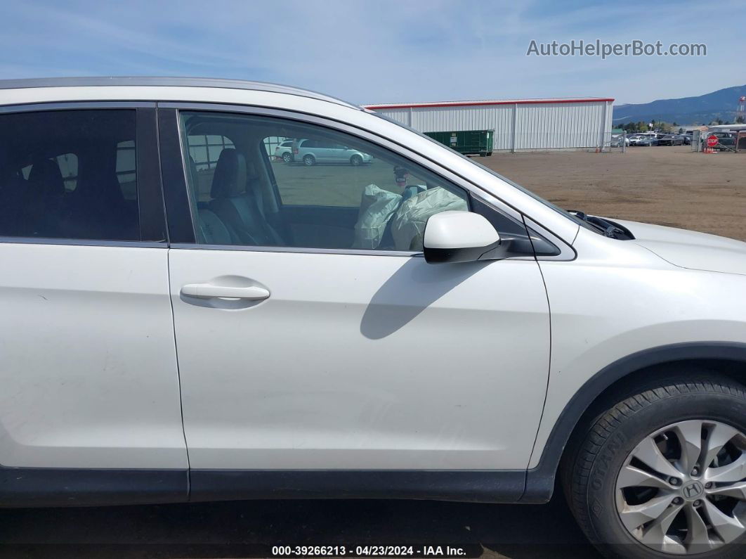 2013 Honda Cr-v Ex-l White vin: 5J6RM3H77DL046339