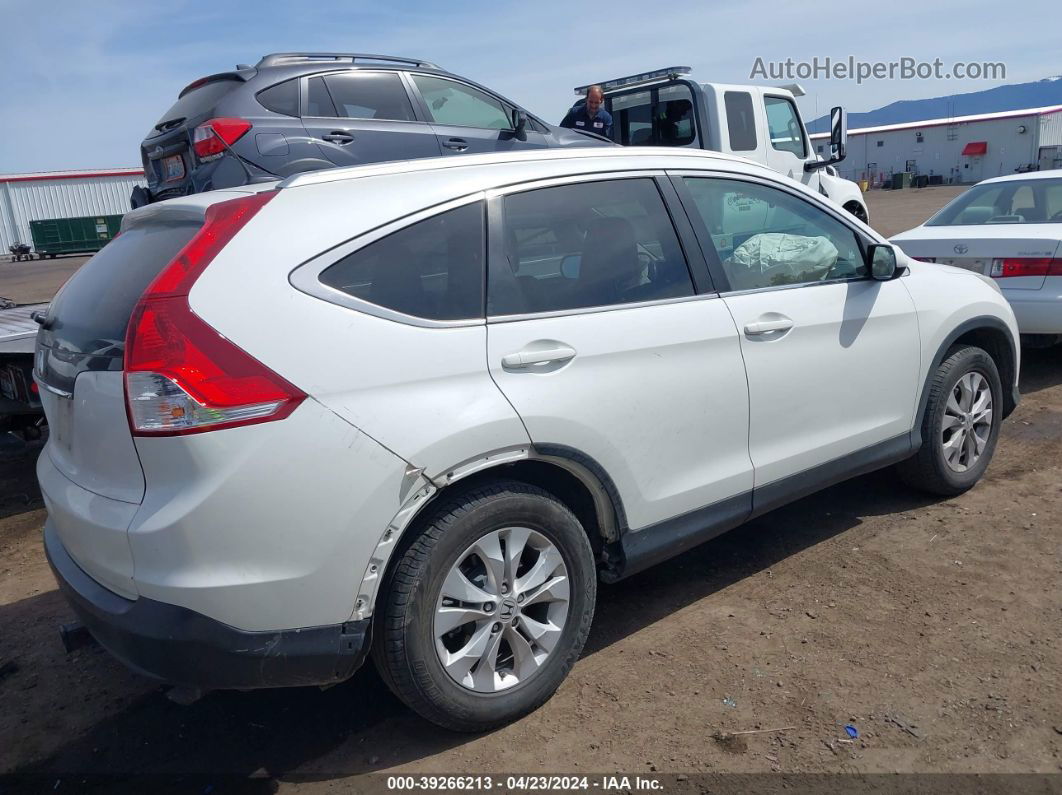 2013 Honda Cr-v Ex-l White vin: 5J6RM3H77DL046339