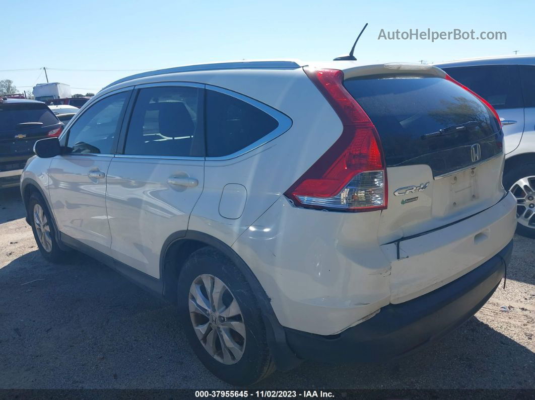 2013 Honda Cr-v Ex-l White vin: 5J6RM3H78DL004486