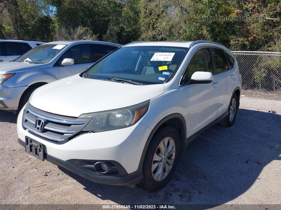 2013 Honda Cr-v Ex-l White vin: 5J6RM3H78DL004486