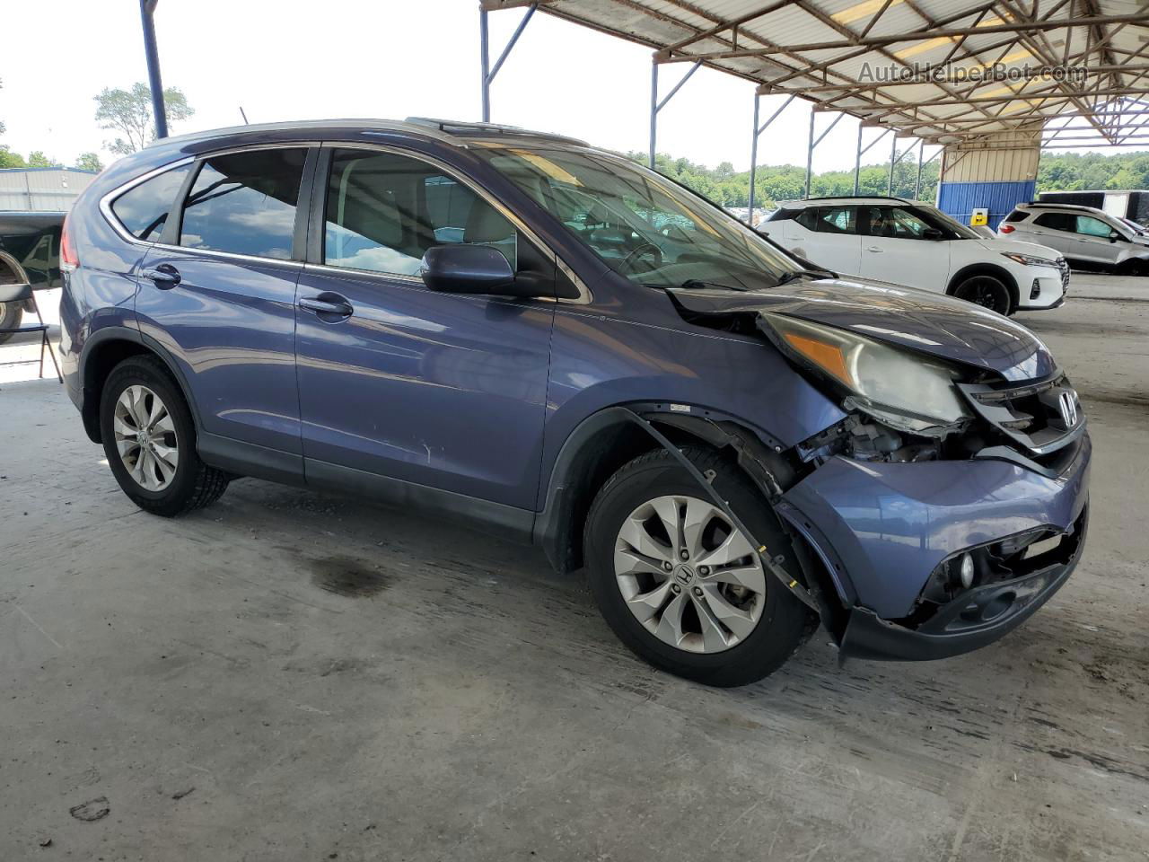 2013 Honda Cr-v Exl Blue vin: 5J6RM3H78DL010210