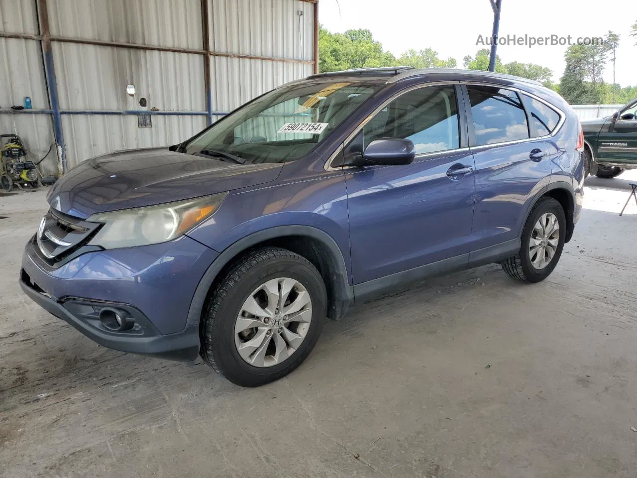 2013 Honda Cr-v Exl Blue vin: 5J6RM3H78DL010210