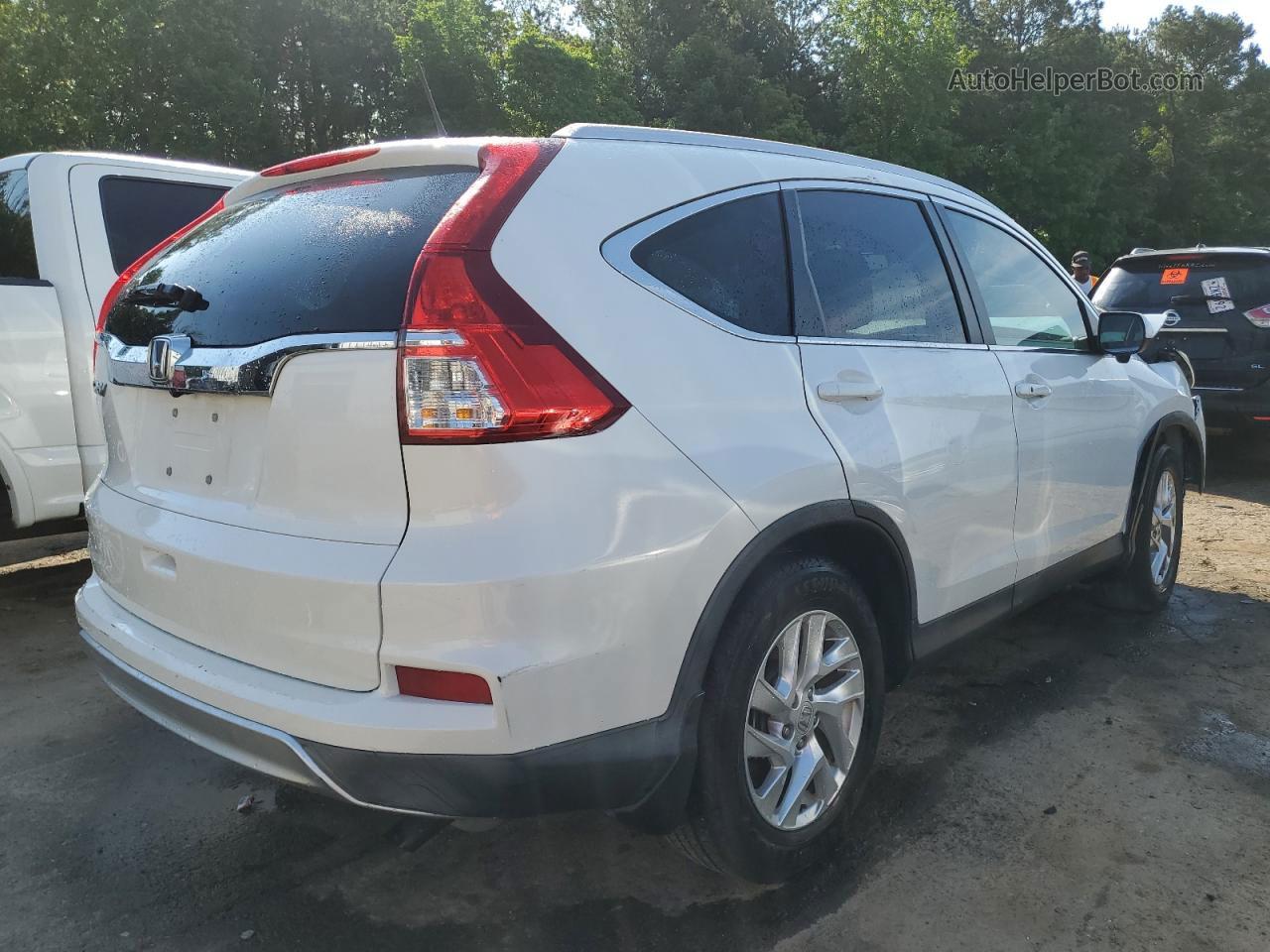 2015 Honda Cr-v Exl White vin: 5J6RM3H78FL019010