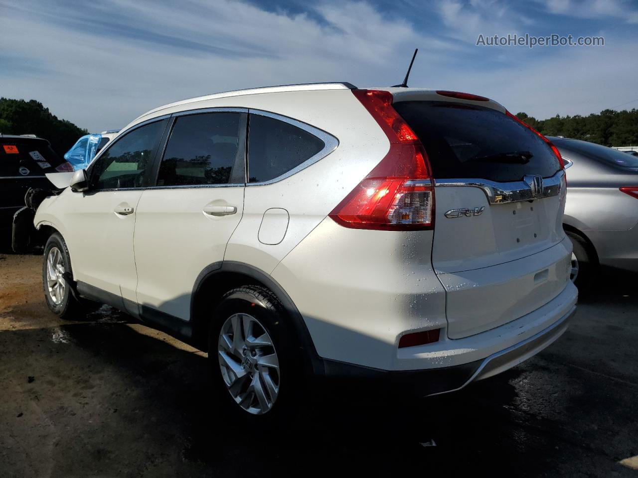 2015 Honda Cr-v Exl White vin: 5J6RM3H78FL019010