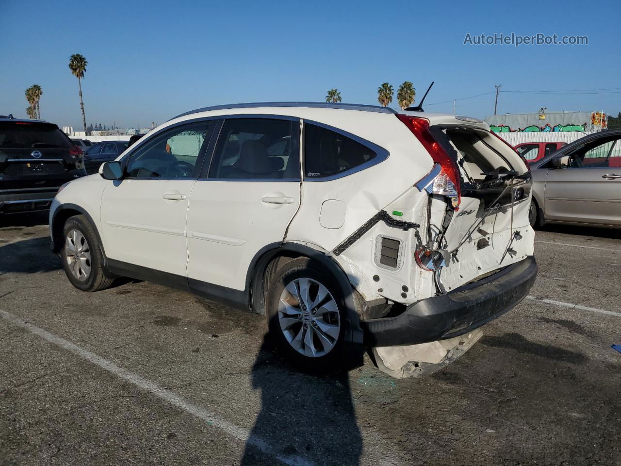 2012 Honda Cr-v Exl White vin: 5J6RM3H79CL048091