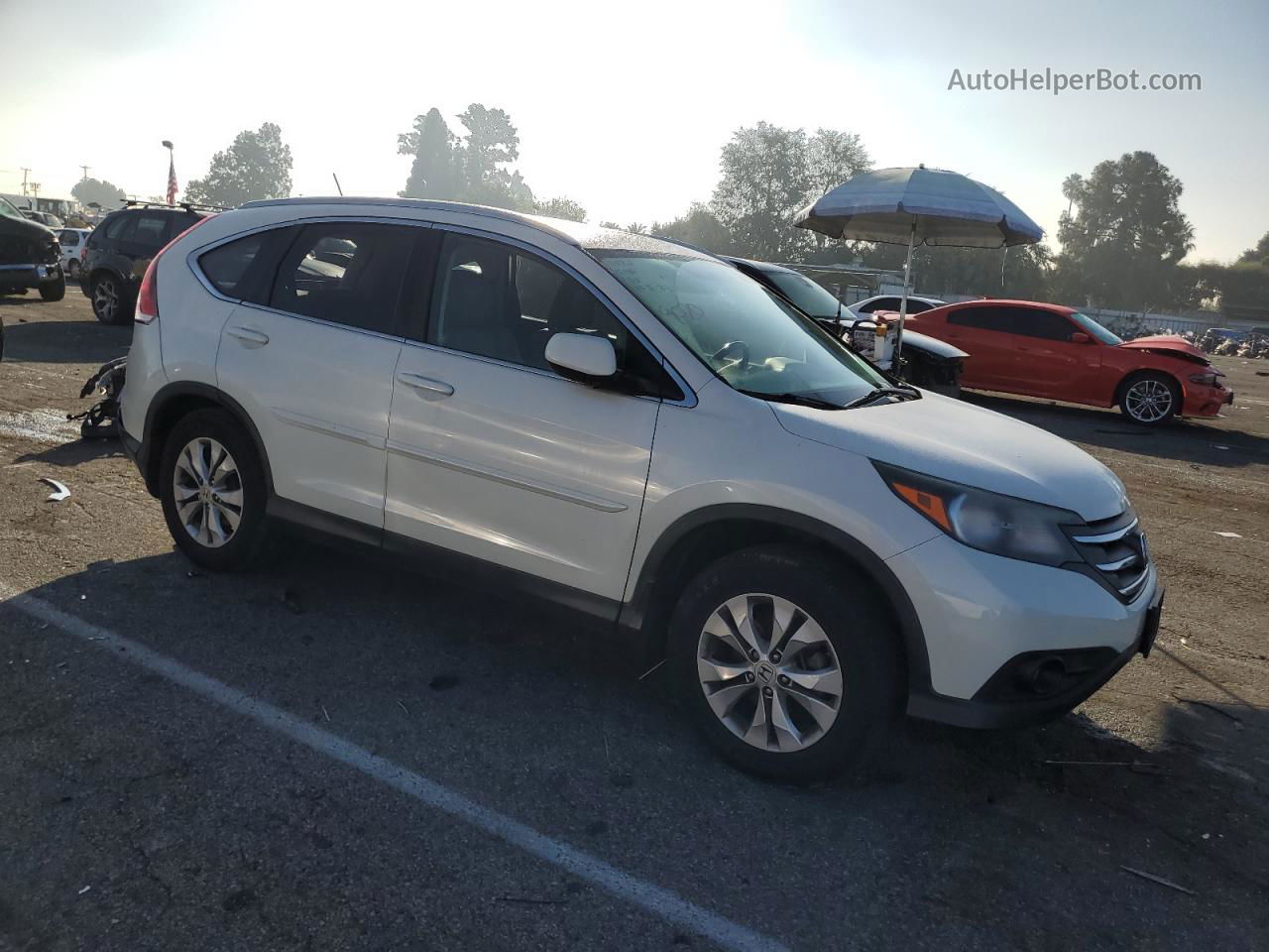 2012 Honda Cr-v Exl White vin: 5J6RM3H79CL048091