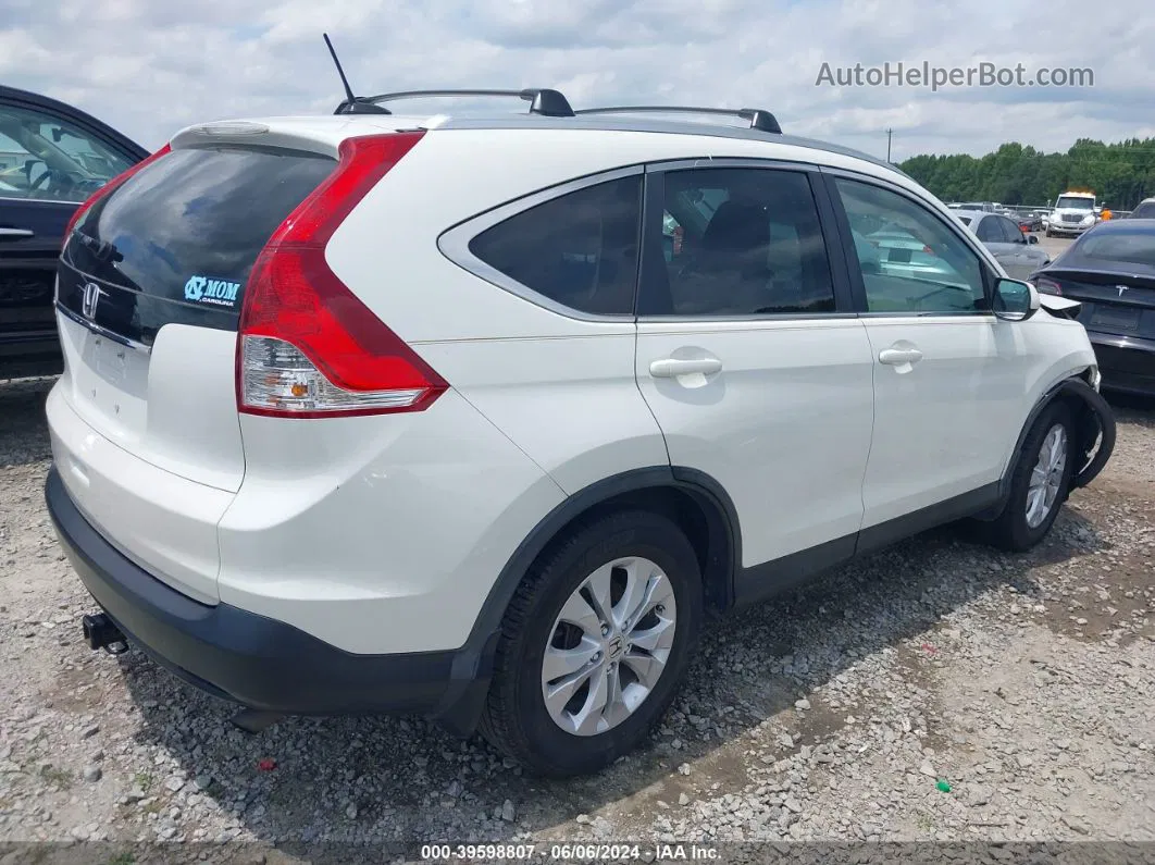 2013 Honda Cr-v Ex-l White vin: 5J6RM3H79DL026318