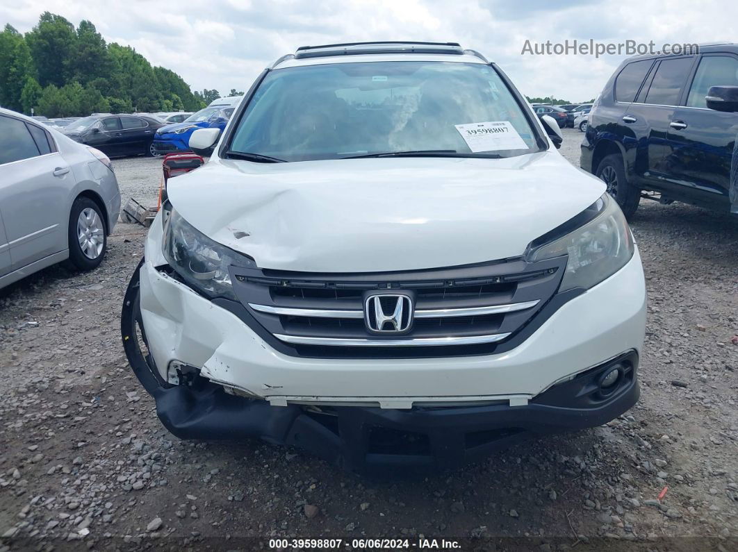 2013 Honda Cr-v Ex-l White vin: 5J6RM3H79DL026318