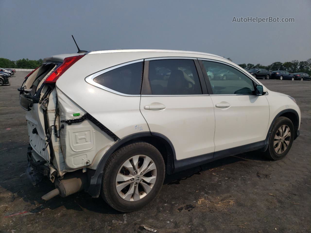 2013 Honda Cr-v Exl White vin: 5J6RM3H79DL047198