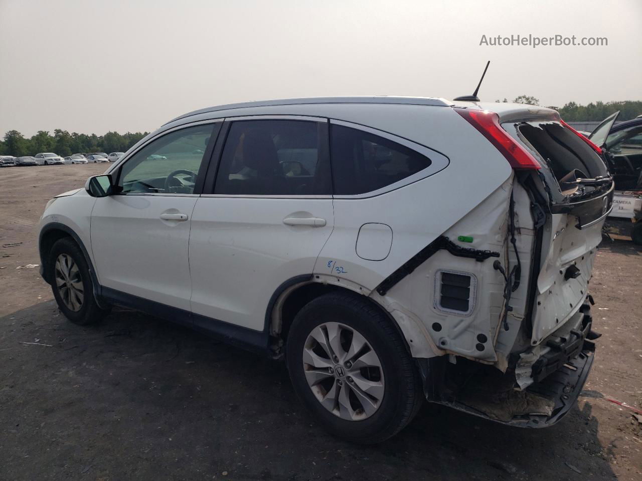 2013 Honda Cr-v Exl White vin: 5J6RM3H79DL047198