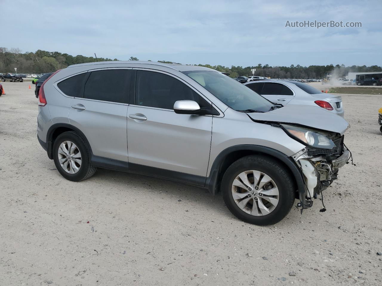 2012 Honda Cr-v Exl Silver vin: 5J6RM3H7XCL016833