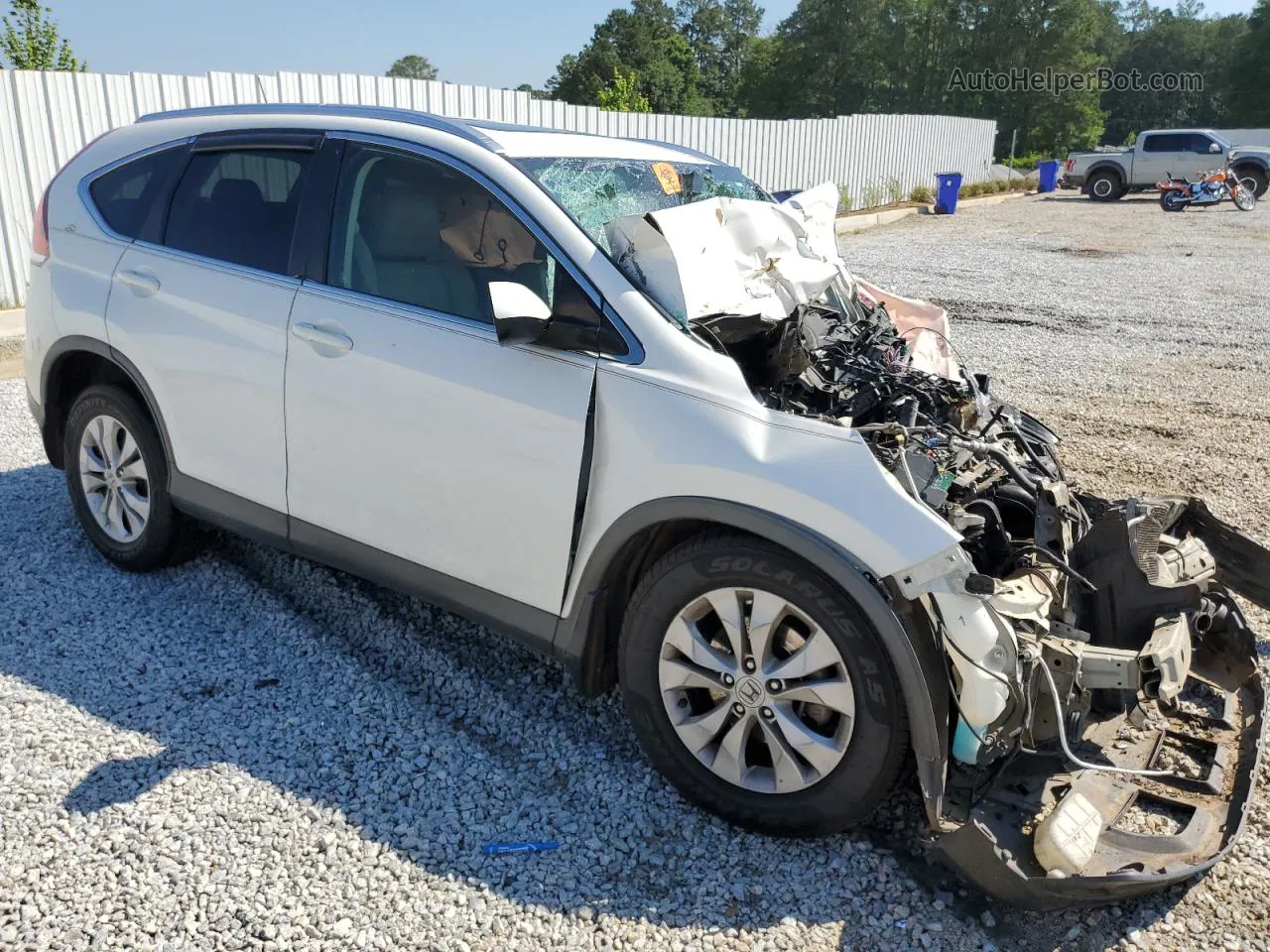 2012 Honda Cr-v Exl White vin: 5J6RM3H7XCL019442