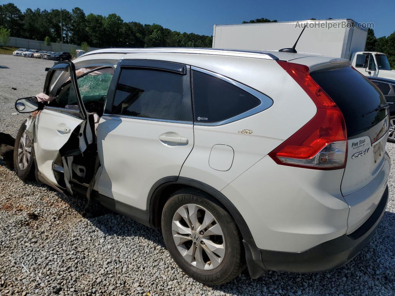 2012 Honda Cr-v Exl White vin: 5J6RM3H7XCL019442