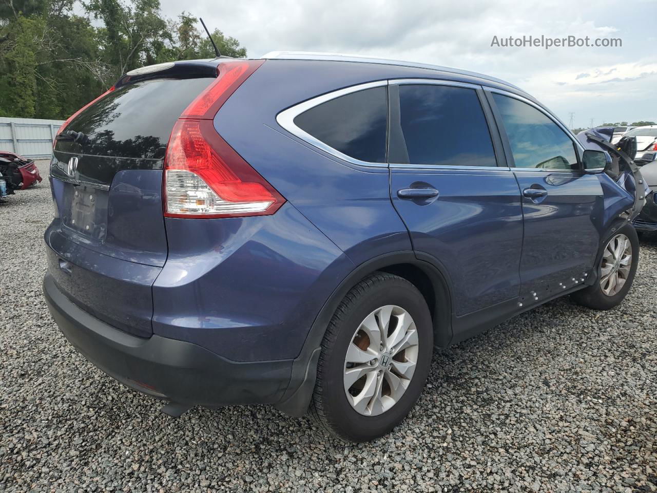 2012 Honda Cr-v Exl Blue vin: 5J6RM3H7XCL039559