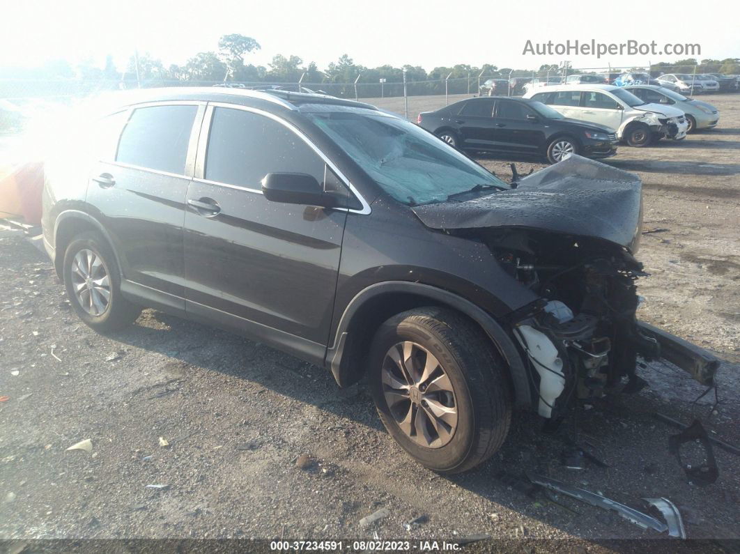 2013 Honda Cr-v Ex-l Black vin: 5J6RM3H7XDL004831