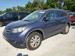 2013 Honda Cr-v Exl Blue vin: 5J6RM3H7XDL009298