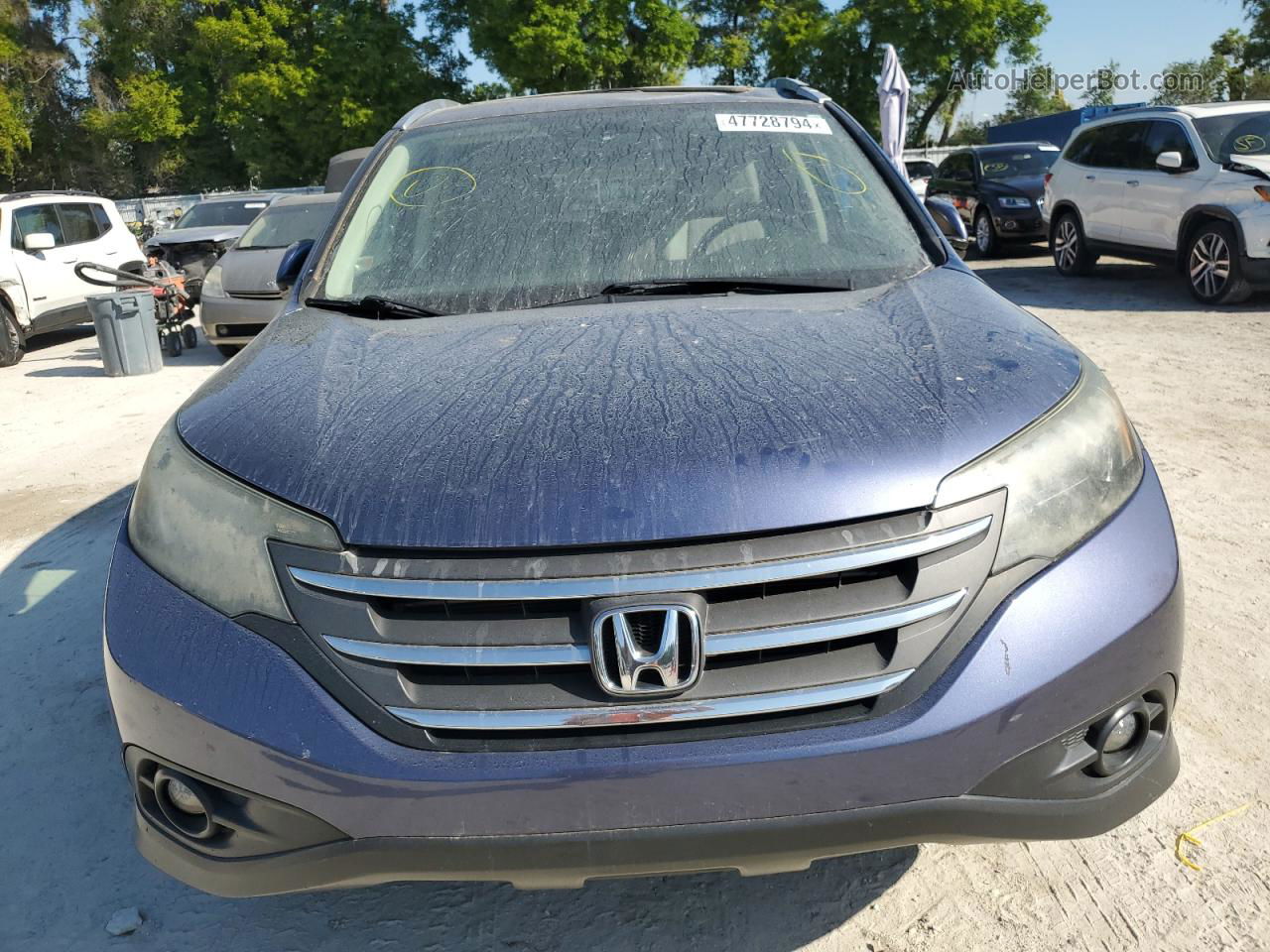 2013 Honda Cr-v Exl Blue vin: 5J6RM3H7XDL009298