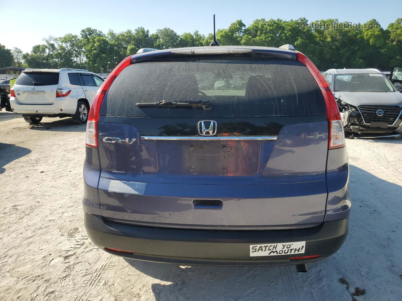 2013 Honda Cr-v Exl Blue vin: 5J6RM3H7XDL009298