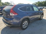 2013 Honda Cr-v Exl Blue vin: 5J6RM3H7XDL009298