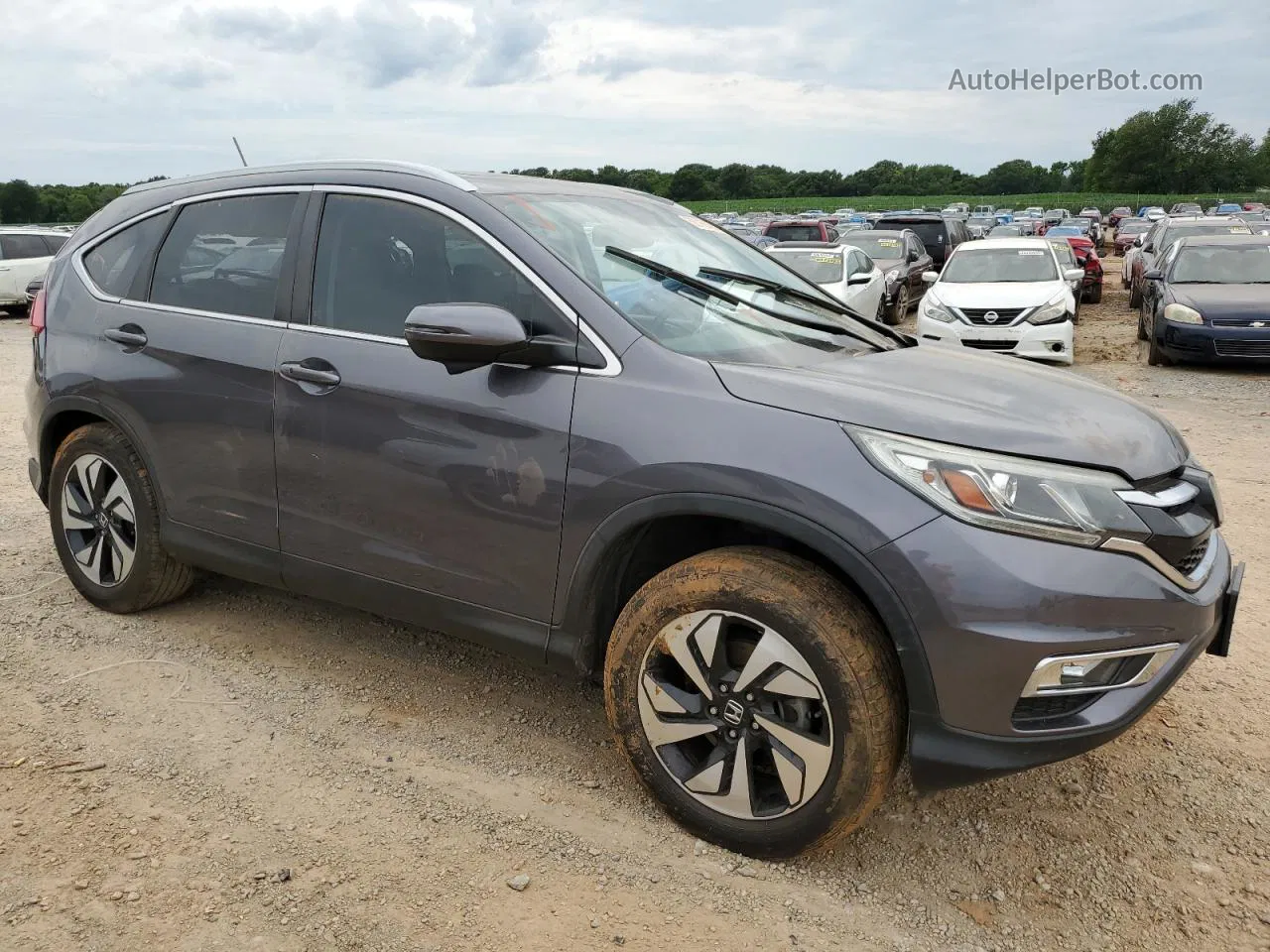 2016 Honda Cr-v Touring Gray vin: 5J6RM3H90GL005007