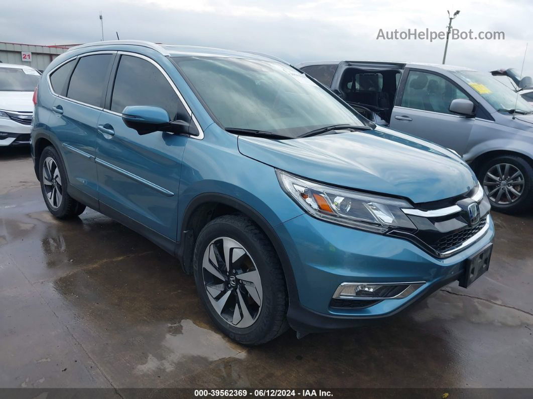 2016 Honda Cr-v Touring Blue vin: 5J6RM3H91GL018171