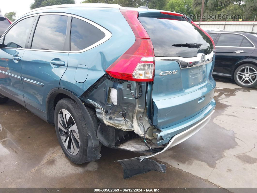 2016 Honda Cr-v Touring Blue vin: 5J6RM3H91GL018171