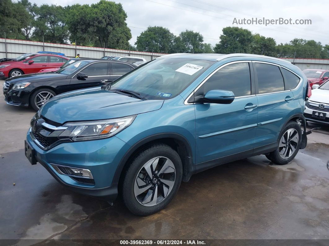 2016 Honda Cr-v Touring Blue vin: 5J6RM3H91GL018171