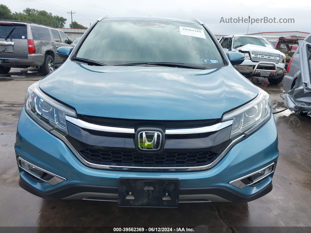 2016 Honda Cr-v Touring Blue vin: 5J6RM3H91GL018171