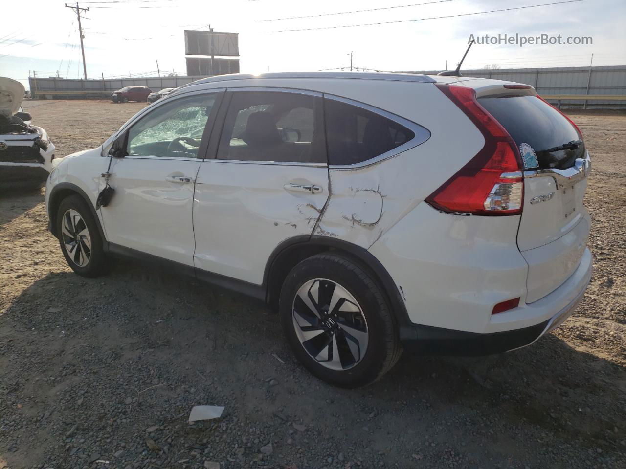 2016 Honda Cr-v Touring White vin: 5J6RM3H91GL021751