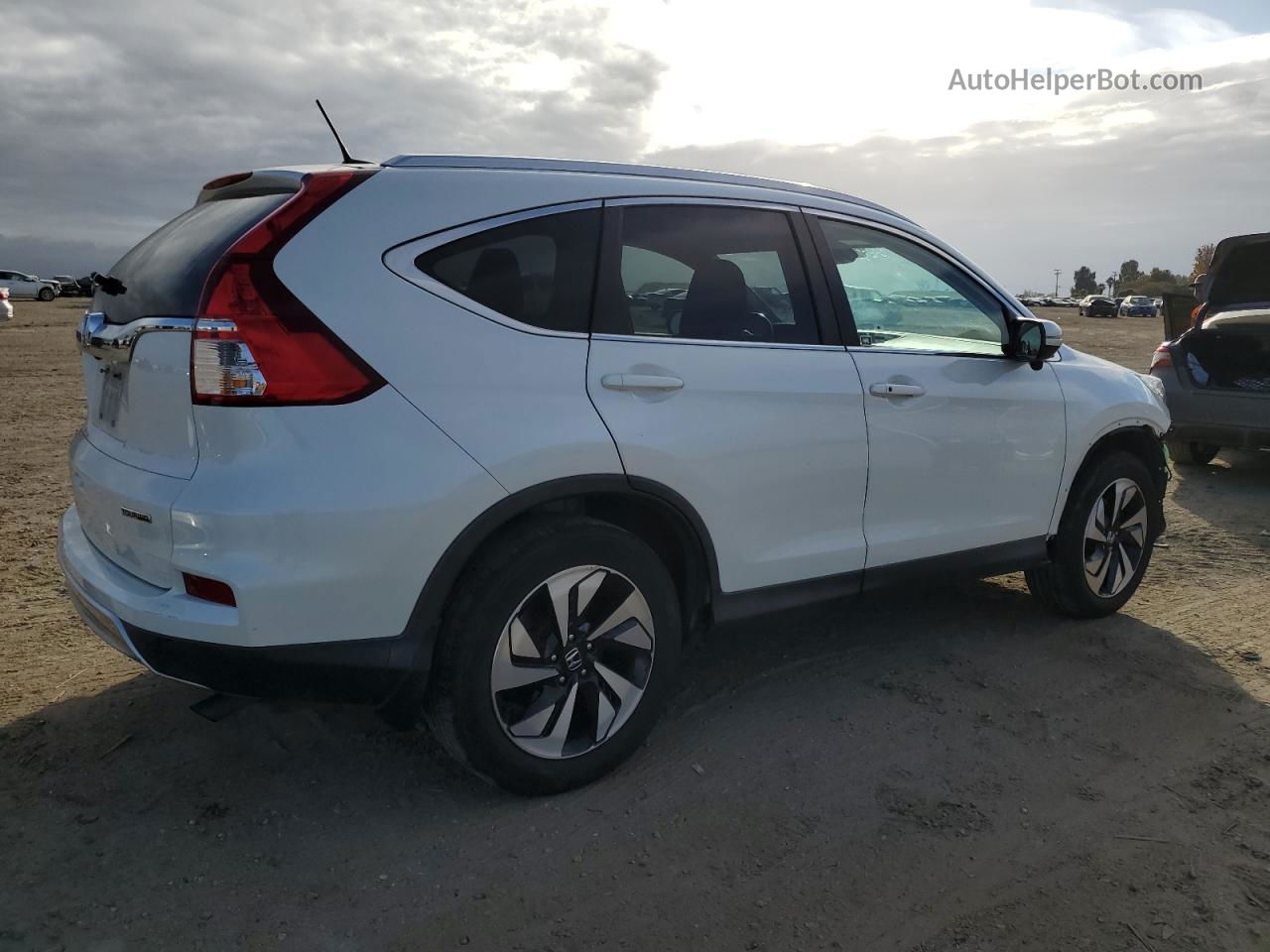 2016 Honda Cr-v Touring White vin: 5J6RM3H91GL026979