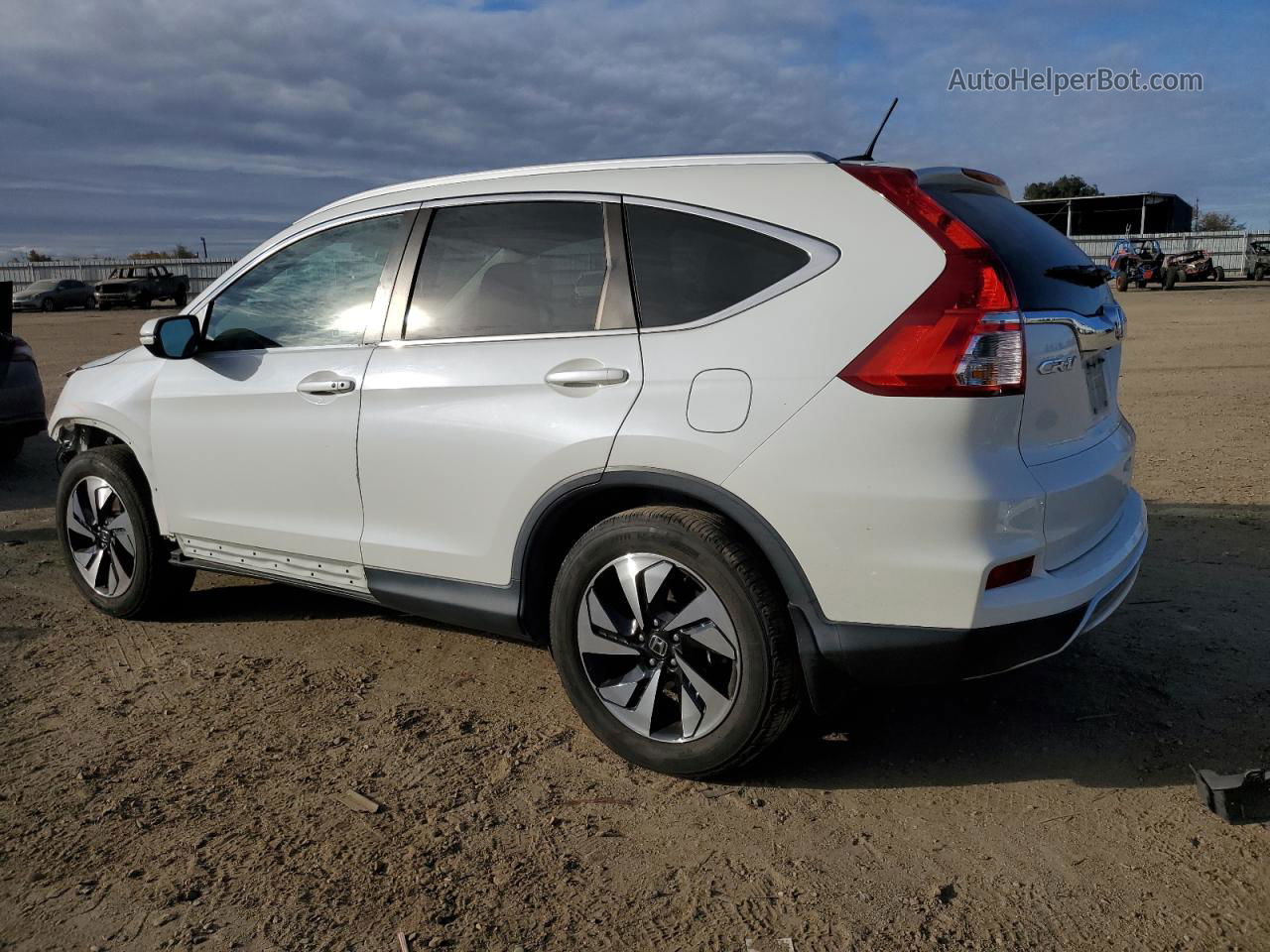 2016 Honda Cr-v Touring White vin: 5J6RM3H91GL026979