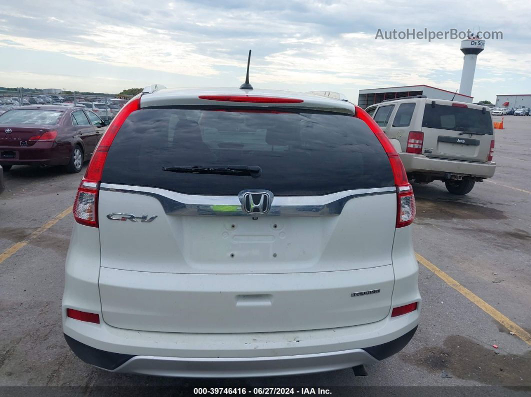 2015 Honda Cr-v Touring White vin: 5J6RM3H94FL006076