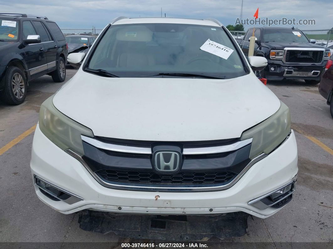 2015 Honda Cr-v Touring White vin: 5J6RM3H94FL006076