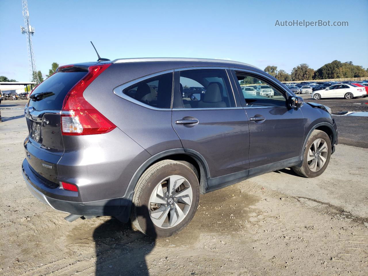 2016 Honda Cr-v Touring Gray vin: 5J6RM3H94GL014597