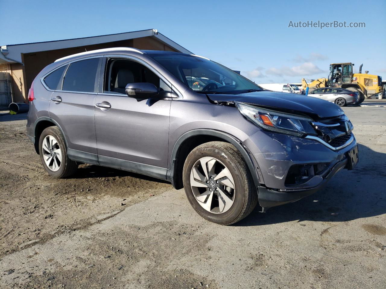 2016 Honda Cr-v Touring Gray vin: 5J6RM3H94GL014597