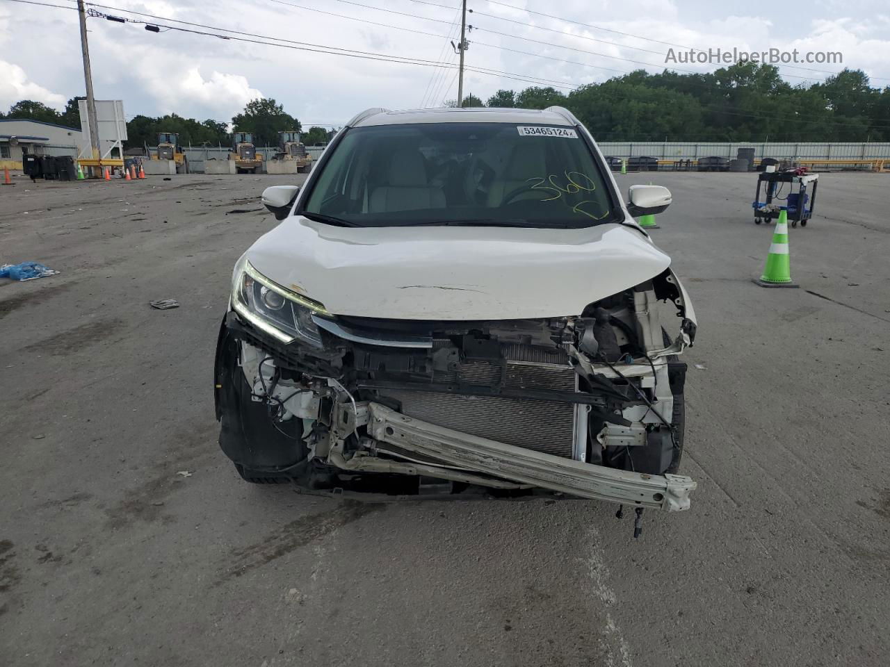 2015 Honda Cr-v Touring White vin: 5J6RM3H95FL024294