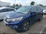 2016 Honda Cr-v Touring Blue vin: 5J6RM3H95GL008386