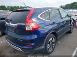 2016 Honda Cr-v Touring Blue vin: 5J6RM3H95GL008386