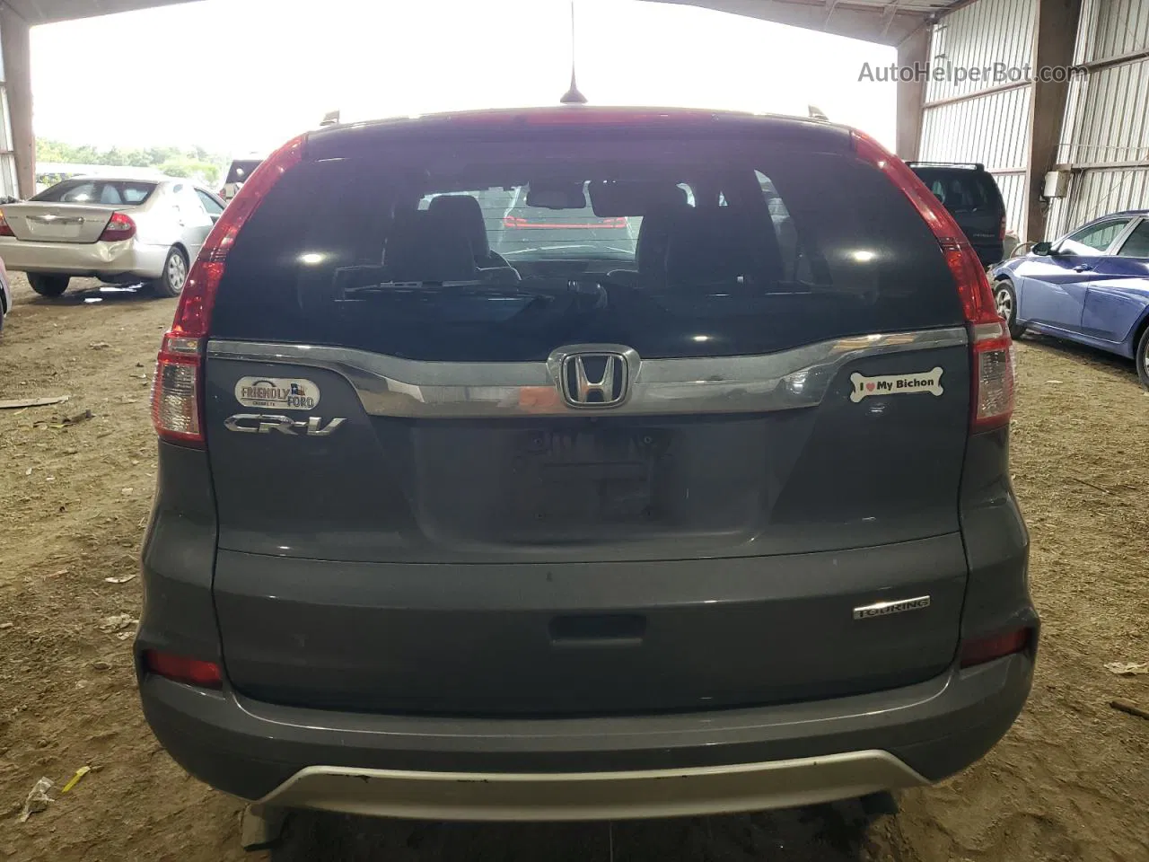 2015 Honda Cr-v Touring Gray vin: 5J6RM3H96FL002384