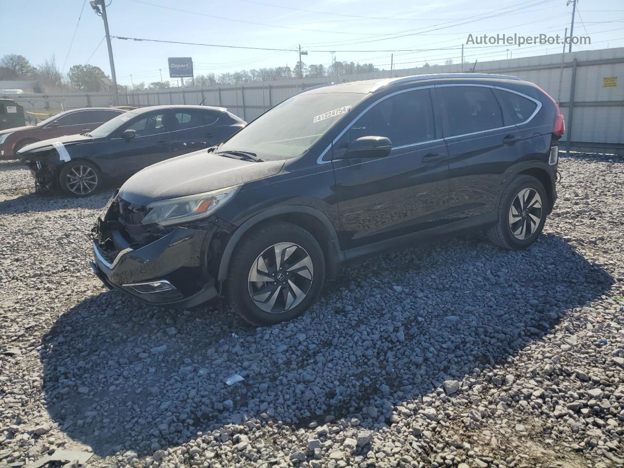 2015 Honda Cr-v Touring Gray vin: 5J6RM3H96FL021694