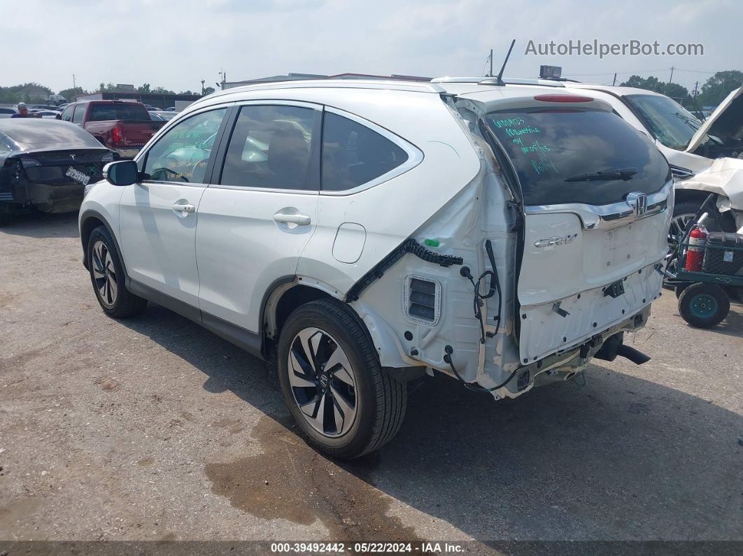 2016 Honda Cr-v Touring White vin: 5J6RM3H97GL014352