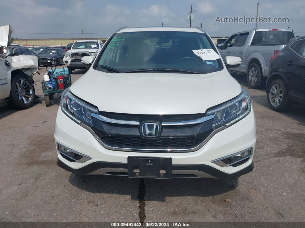 2016 Honda Cr-v Touring White vin: 5J6RM3H97GL014352