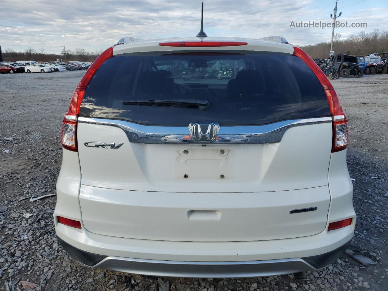 2016 Honda Cr-v Touring White vin: 5J6RM3H97GL030020