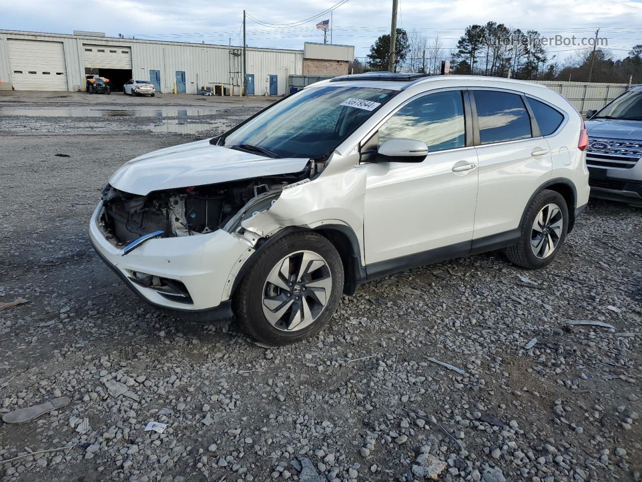 2016 Honda Cr-v Touring White vin: 5J6RM3H97GL030020