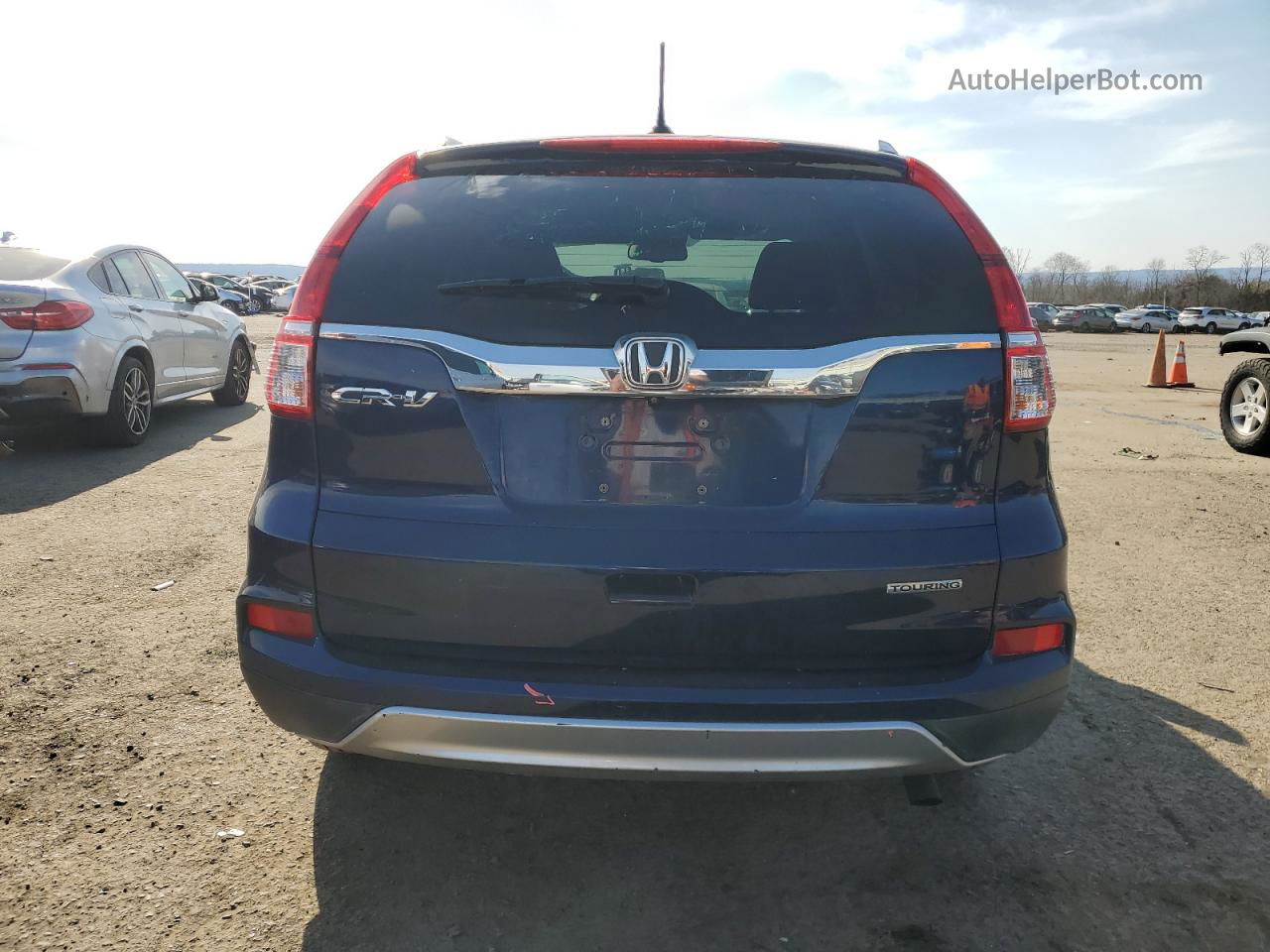 2016 Honda Cr-v Touring Blue vin: 5J6RM3H98GL006518